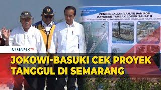 Momen Jokowi Didampingi Menteri Basuki Cek Proyek Tanggul Senilai Rp386 Miliar di Semarang