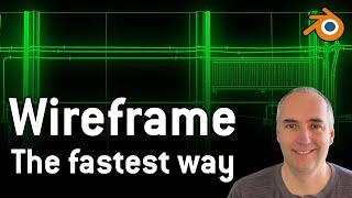 The easiest way to render wireframe in Blender #b3d