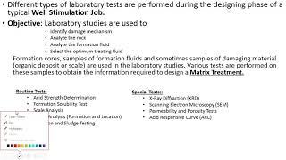 11- Well Stimulation Laboratory Testing by Yasir Ali