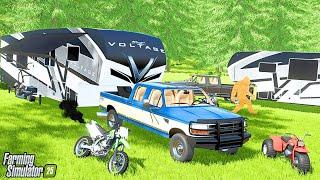 The ULTIMATE CAMPING ADVENTURE with my Friends | Farming Simulator 25
