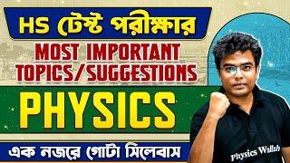 Last Minute Physics Test Suggestion | Most Important Topics | Class 12 HS Physics #wbchse #hs #pw