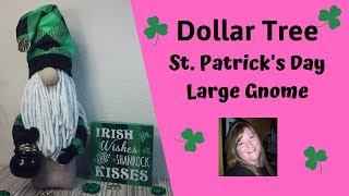 Large St. Patrick's Day Gnome ~ Dollar Tree St. Patrick's Day DIY ~ Mop Head Gnome Tutorial