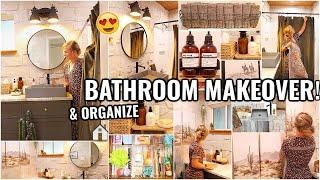 *Final* BATHROOM MAKEOVER!! DIY SMALL BATHROOM TRANSFORMATION Pt 3 | DECORATING & ORGANIZING