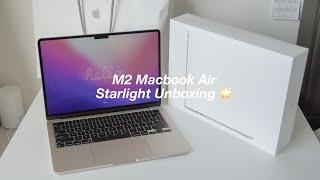 M2 Macbook Air Starlight Unboxing ‍