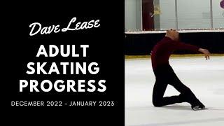 Dave Lease Training January 2023 (Adult Figure Skating Progress, Axel Jump Journey)