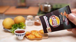 Мини Картофельные Чипсы Lay's | Мини Еда  | Мини Кухня | Miniature Potato Chips Recipe  Mini Kitchen