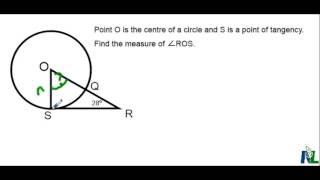 Using Tangent Radius Property to find Angle