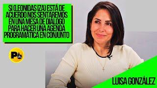 Luisa González: "Si (Leonidas Iza) está de acuerdo nos sentaremos en una mesa de diálogo para hacer