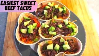 QUICK AND EASY STEW BEEF TACOS CUPS |MELS KITCHEN JAMAICA | STEP BY STEP |HOW TO MAKE STEW BEEF TACO