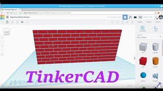 Creating a brick wall in TinkerCad by AutoDesk - 3D print model railway