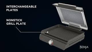 Ninja Sizzle Smokeless Indoor Grill and Griddle with Recipes