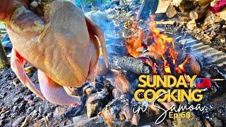 Whole Chicken on The Umu, Fai'ai Elegi, Oka and Umu | Sunday Cooking in Samoa | Ep.66