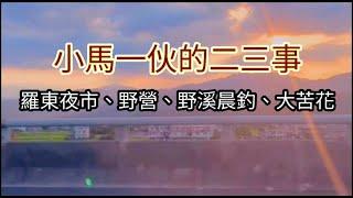 逛擁擠的羅東夜市宣告假期提早開始，夏日夜間溪邊蟲鳴蛙叫納涼，小野溪大驚喜，居然還是苦花淨土