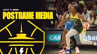 Post Game Press Conference | Seattle Storm vs Chicago Sky | July 7th, 2024