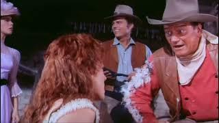 John Wayne chases & spanks Maureen O'Hara in "McLintock!"