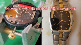 how to repair a zenart watch? Servicing Ronda cal.585 movement#watches #swiss