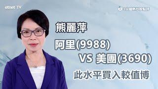 【3分鐘熱炒股點評】阿里(9988)曾跌逾2%  因徵稅傳聞而受累？熊麗萍：宜分注買入  ｜嘉賓：熊麗萍｜2024-10-16｜開市GoodMorning節目精華