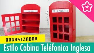 Organizador de esmaltes Cabina Telefonica Inglesa de Cartón DIY - DecoAndCrafts