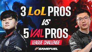 LEAGUE OF LEGENDS vs VALORANT 3v5 - What Happens When A PREMIER VALORANT TEAM Faces TOP LCS PROS?