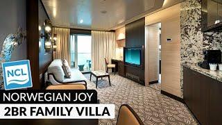 Norwegian Joy | Haven 2-Bedroom Family Villa With Balcony Stateroom Tour & Review 4K | Category H6