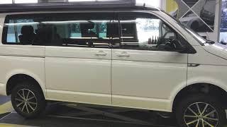 VW T6 carwrapping blau matt mcfolia kempten Autohaus Fink