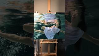 It took 4 months to paint this underwater portrait