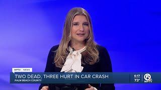 2 dead, 3 hurt in wrong way crash in Palm Beach County