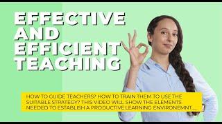 Effective and Efficient Teaching - Techniques and Strategies #latest #trends in #education