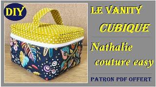 DIY couture facile pour ce vanity cubique patron PDF offert by Nathalie couture easy