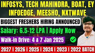 Infosys Tech Mahindra HCLTech Direct Hiring | Boat, EY, NxtWave Hiring | OFF Campus 2022-2027 Batch