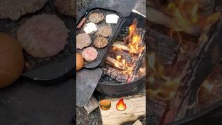 Best Smokey Burger  ! #burger #charcoal #bbq #nature #smokey #youtubeshorts #food #yummy #trending