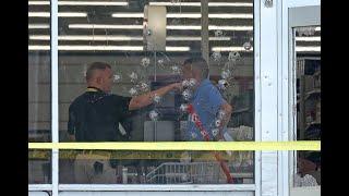 Drone footage shows scene of mass shooting incident at Mad Butcher grocery store in Fordyce