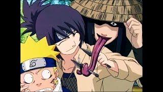 Anko scares Naruto and Orochimaru shows off his long tongue | Naruto