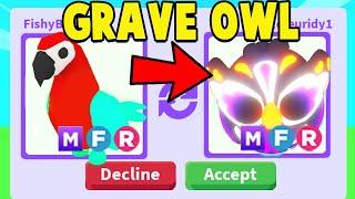 Trading for MEGA GRAVE OWL in Adopt Me!