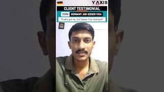 Sonu: Germany Job Seeker Visa Success Story with Y-Axis!