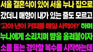 (실화사연) 서울 결혼식이 있어 서울 누나 집으로 갔더니 매형이 내가 있는 줄도 모르고 경악할 짓을 하는데../ 사이다 사연,  감동사연, 톡톡사연