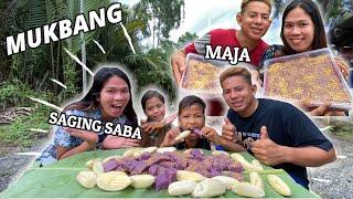 MUKBANG MAJA  AT SAGING SABA WITH BAGOONG