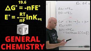 19.6 Cell Potential, Delta G, and the Equilibrium Constant | General Chemistry