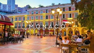 Evening Stroll through Old Monaco City | MONACO | Walking Tour of Europe