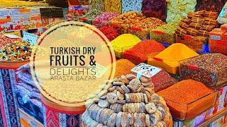 Arasta Bazar Istanbul آرسته بازار‌مکانی‌برای‌ شرینی‌های ترکی‌و میوه خشک و قالین