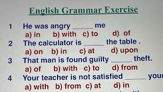 English Grammar Exercise - Prepositions