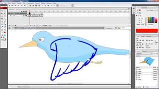 Adobe Flash Animation tutorial for beginners:Flying bird animation