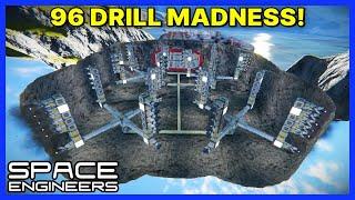 GIANT DRILL RIG COMPLEX!! - Vanilla SPACE ENGINEERS Survival - Ep 13