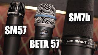 Shure SM57 vs Beta 57 vs SM7 (electric guitar) (pt.1)