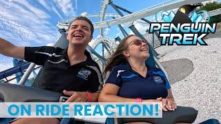 We Rode Penguin Trek! Our First Time Ride on SeaWorld Orlando's Newest Roller Coaster!