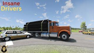 Fast Cars Vs Insane Drivers | BeamNG Drive #9 | myrag