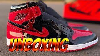 Nike Jordan 1 Bred Patent leather **Unboxing**