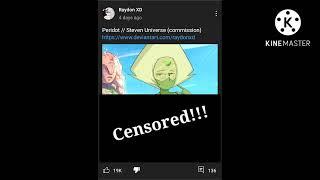 Calling out Raydon XD for making inappropriate fan art out of Peridot (again.)