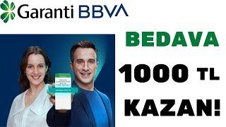 GARANTİ BANKASI BEDAVA 1000 TL KAZANIN! KAÇIRMAYIN! #garantibbva #garantibankası #bedava #keşfet