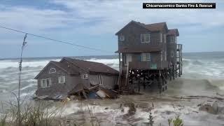 Another home has collapsed into the ocean off the North Carolina coast